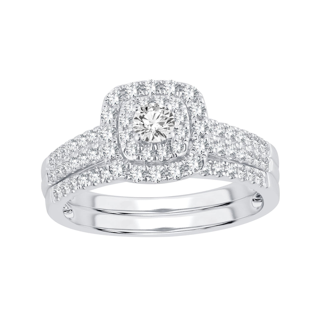 Elegant 14k White Gold 0.63ct Lab Diamond Engagement Ring