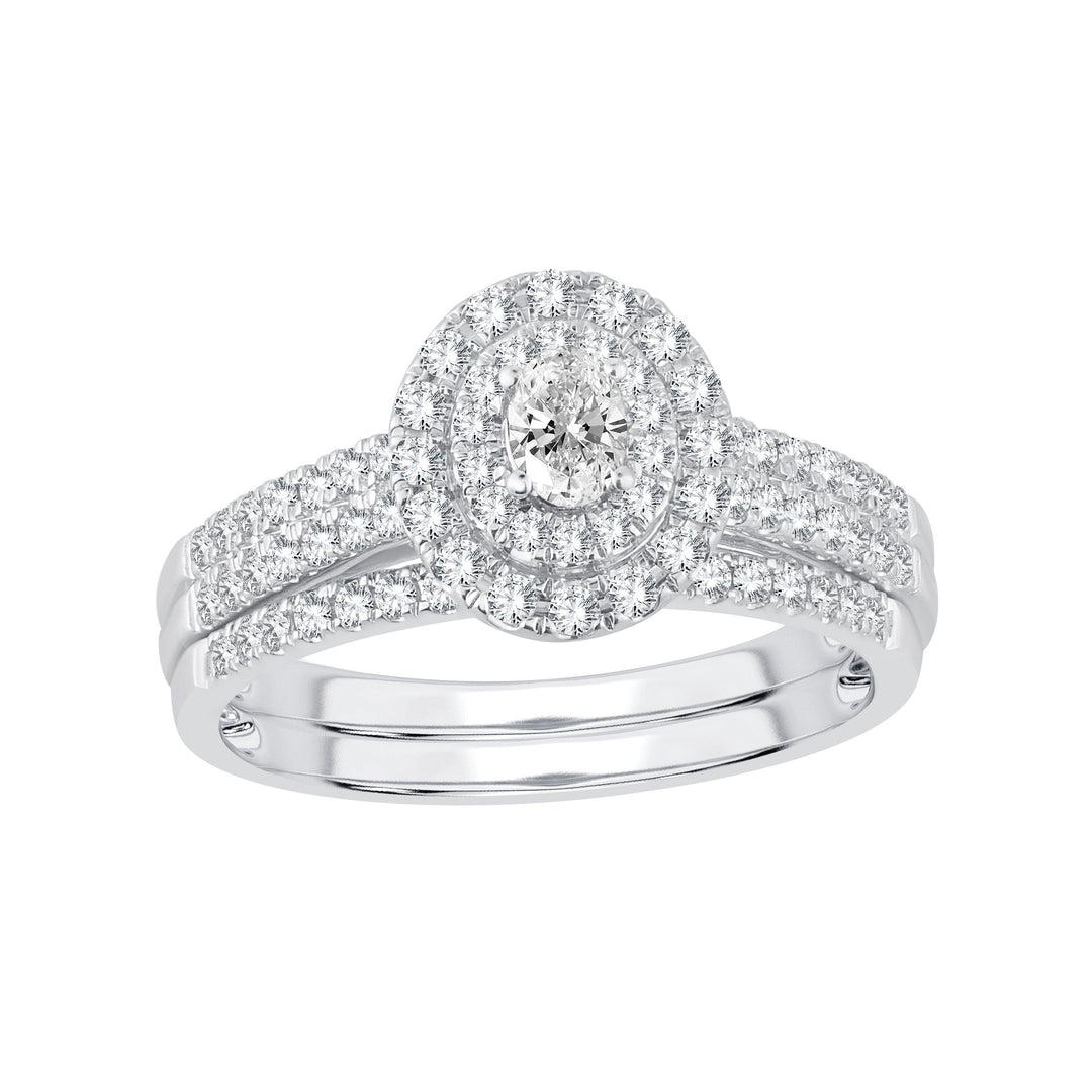 Elegant Lab-Created Diamond Engagement Ring in White Gold