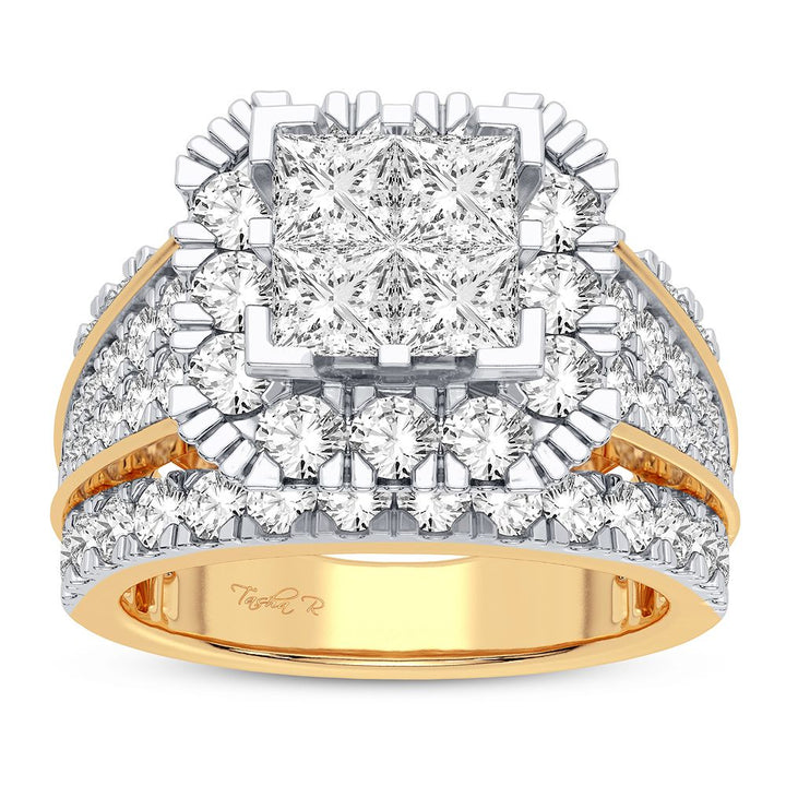 Brilliant 14K Yellow Gold Lab Diamond Engagement Ring (3CT)