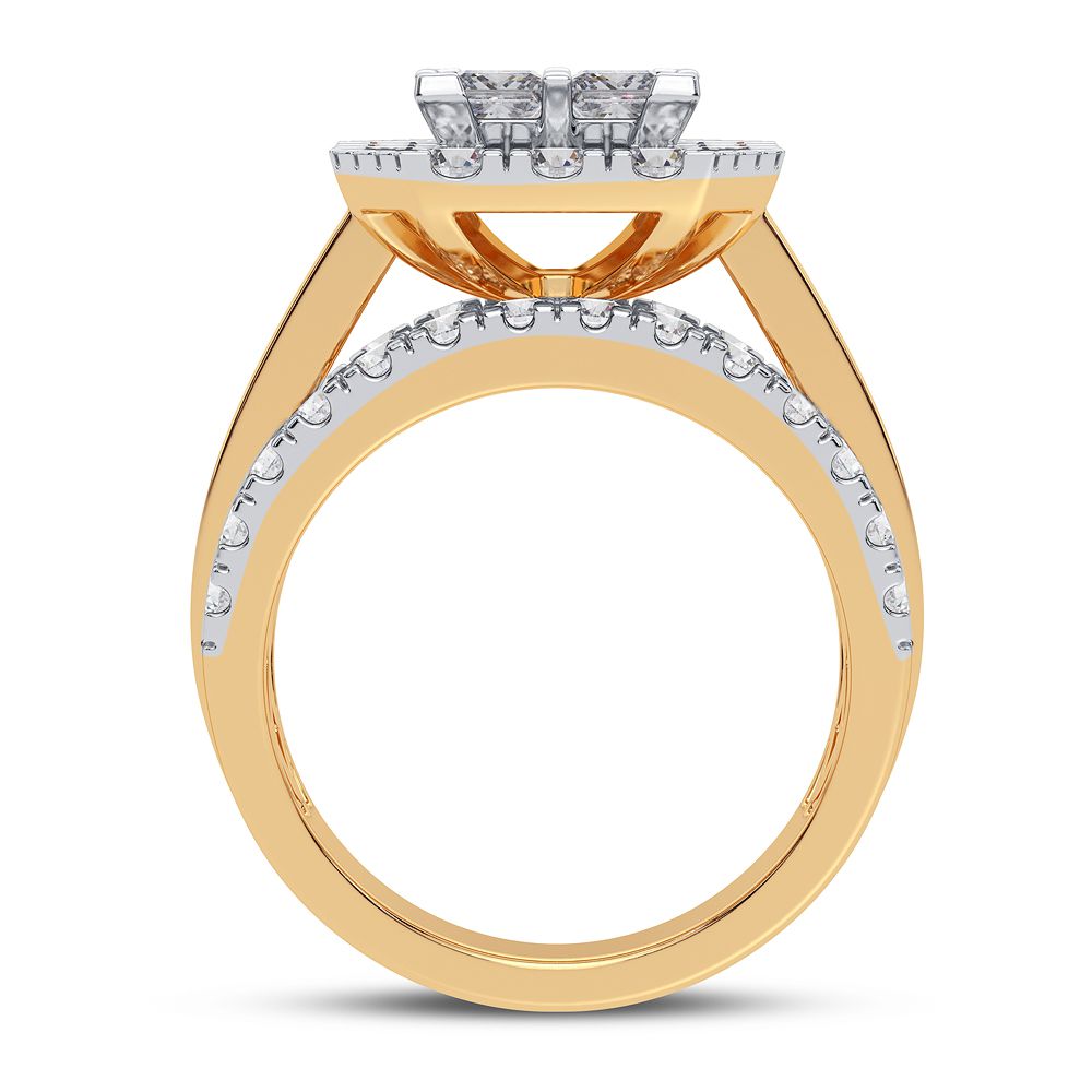 Luminous 14K Yellow Gold Lab Diamond Bridal Ring