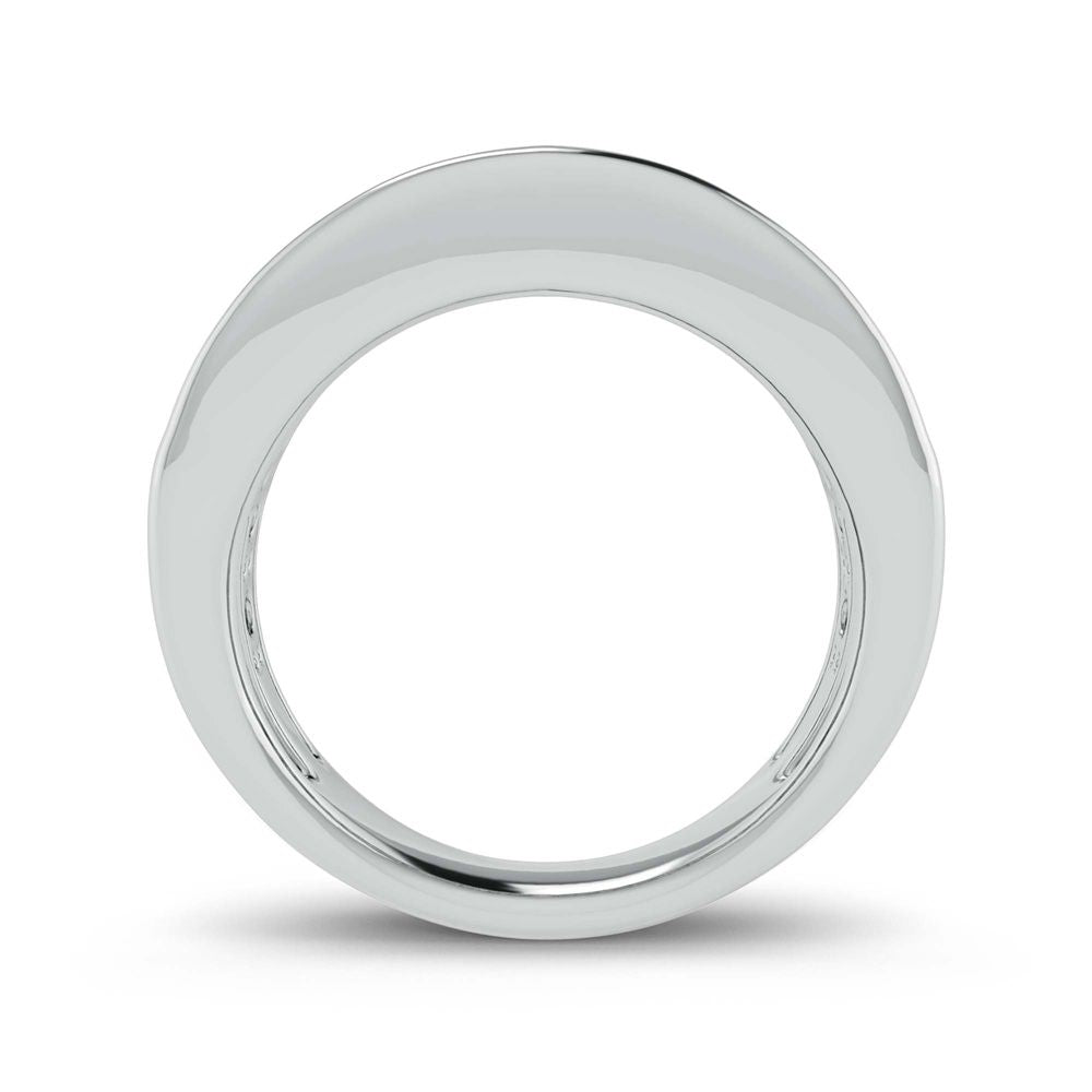 Brilliant 14k White Gold Lab Diamond Womens Wedding Band
