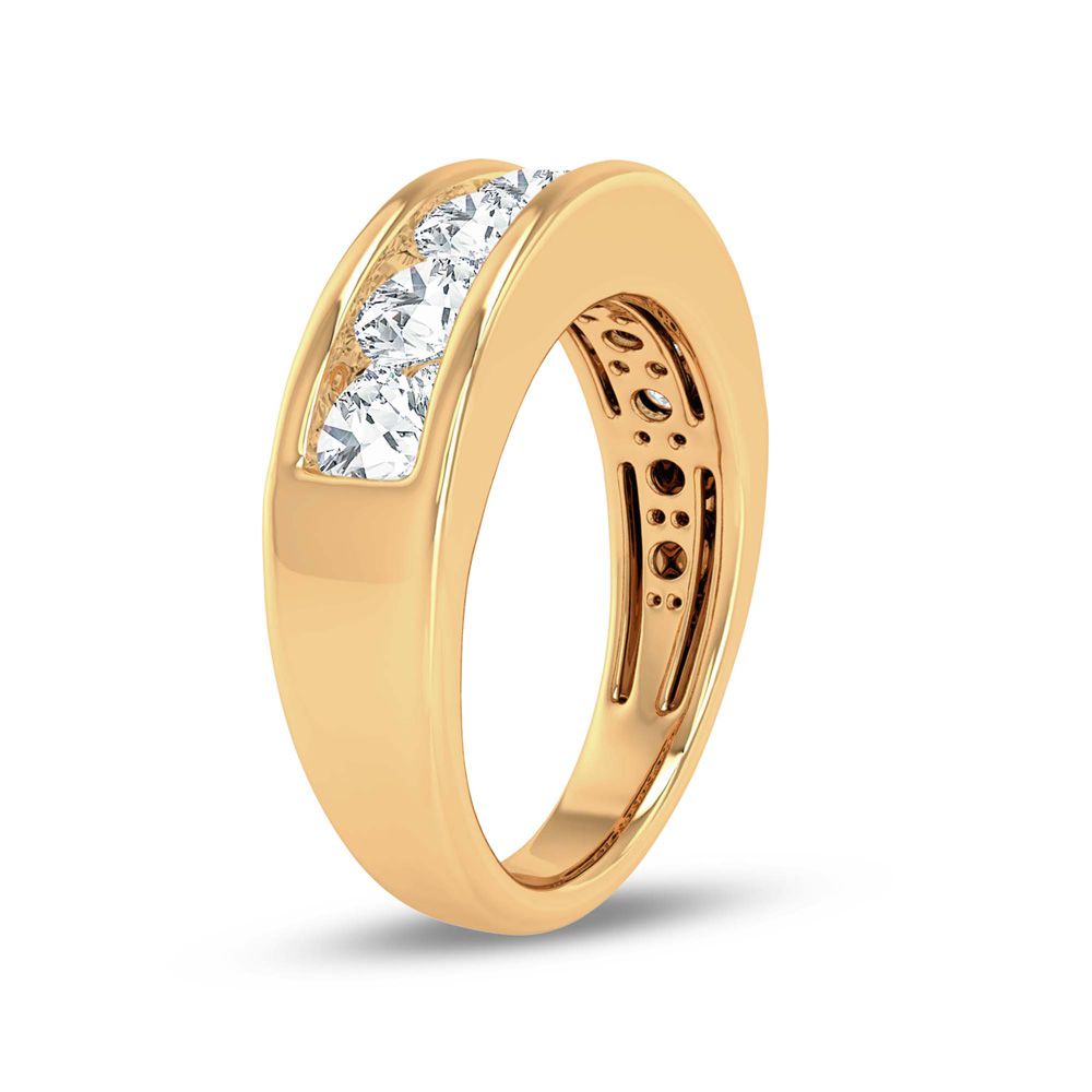 14k Yellow Gold 1ct Lab Diamond Womens Wedding Band