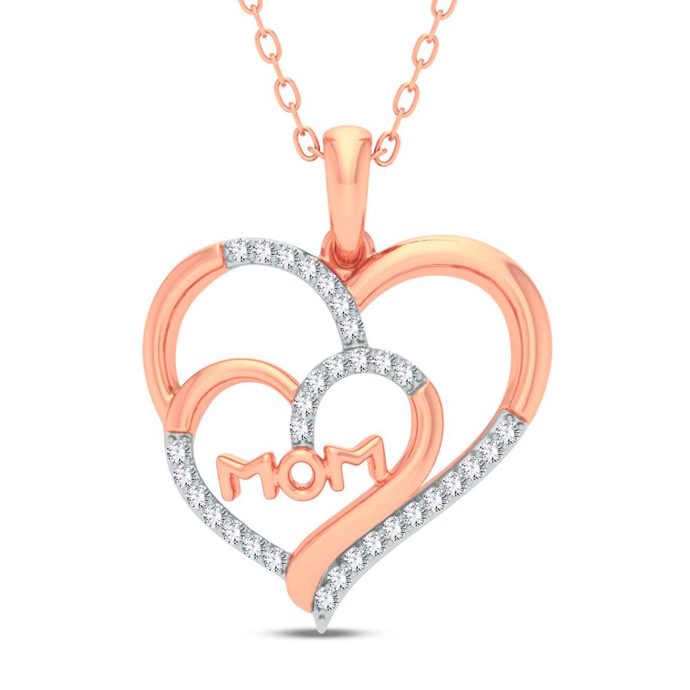 Delicate 10k Rose Gold 0.13ct Lab Diamond Pendant