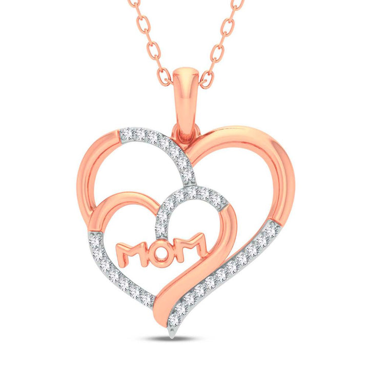 Delicate 10k Rose Gold 0.13ct Lab Diamond Pendant