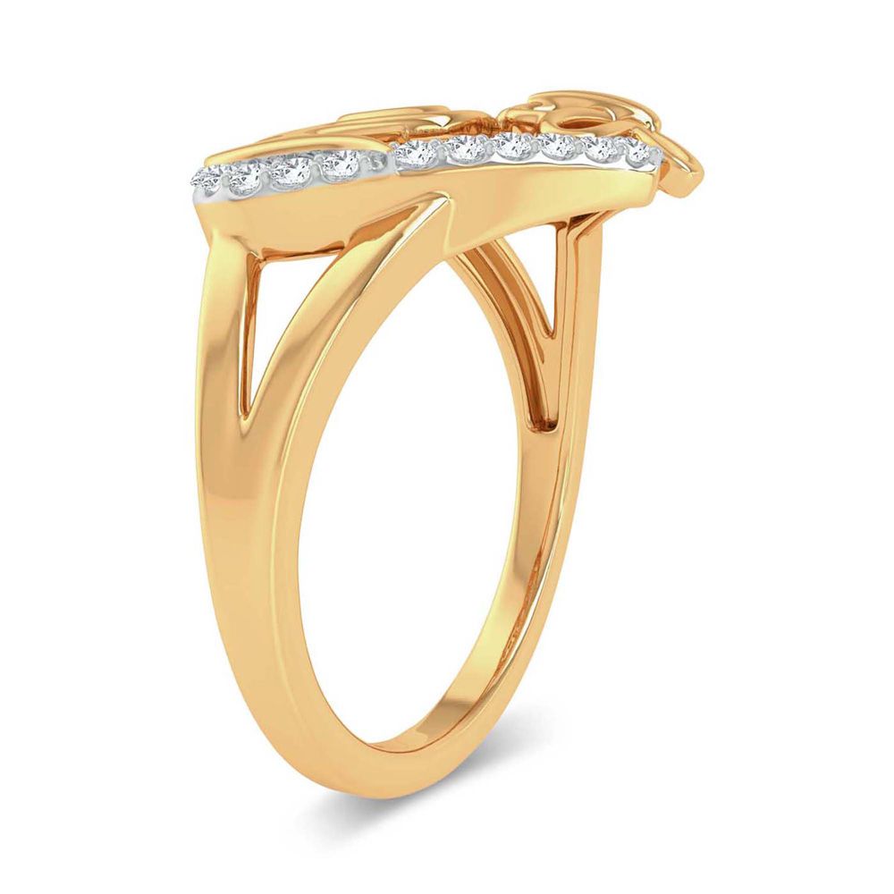 10K Yellow Gold Lab Diamond Mens Statement Ring