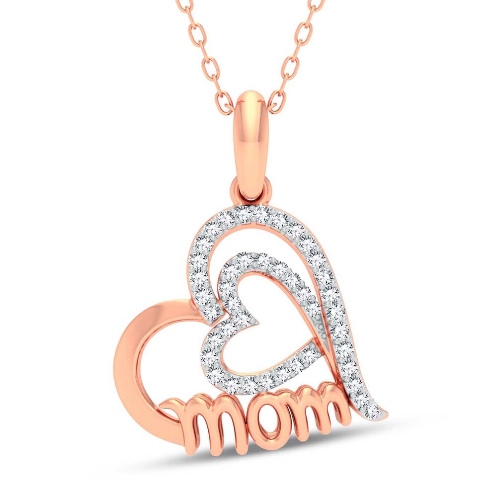 Delicate 10k Rose Gold 0.22ct Lab Diamond Pendant