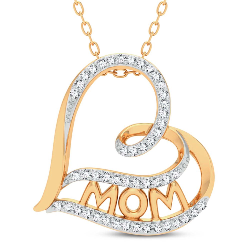 Delicate 10k Gold 0.19ct Lab Diamond Womens Pendant