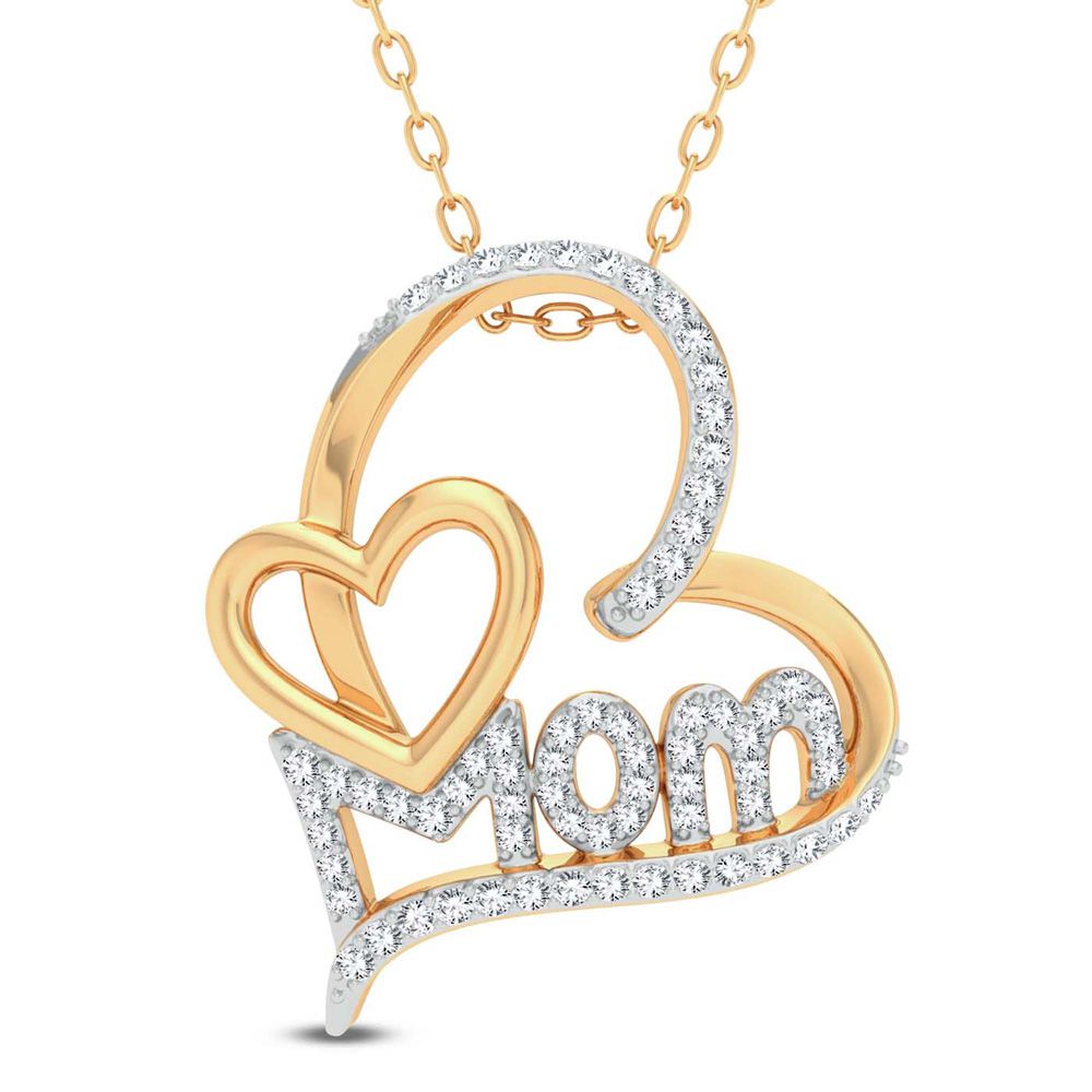10k Yellow Gold 0.20ct Lab Diamond Womens Pendant