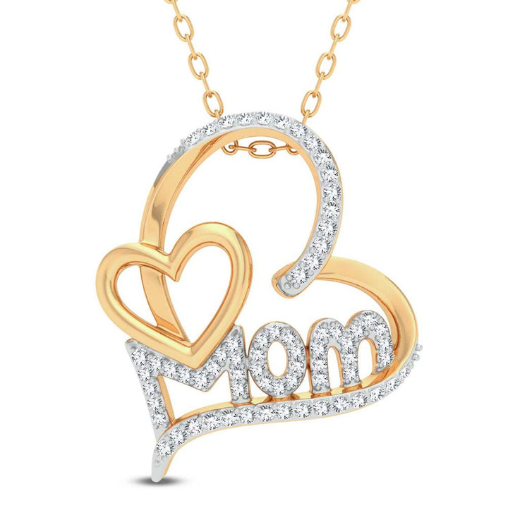 10k Yellow Gold 0.20ct Lab Diamond Womens Pendant