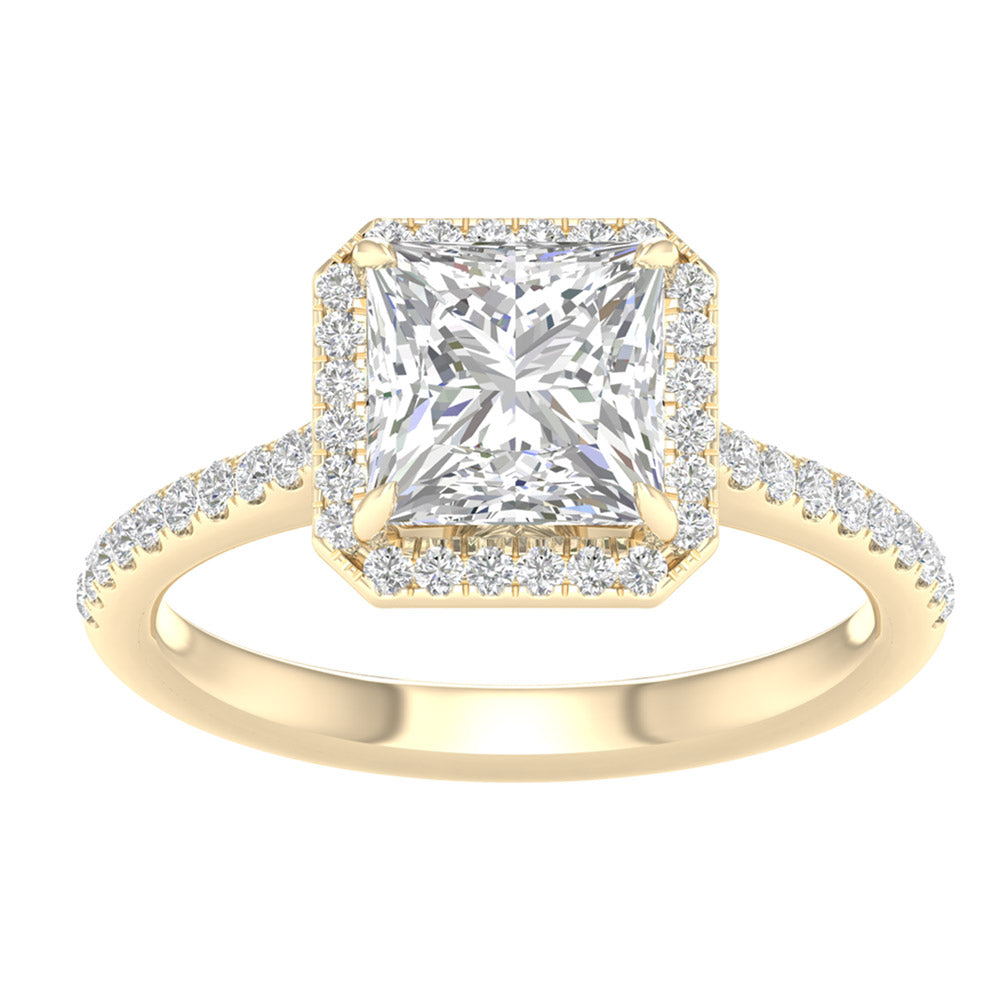 Brilliant 14k White Gold 2.25ct Lab Grown Diamond Engagement Ring