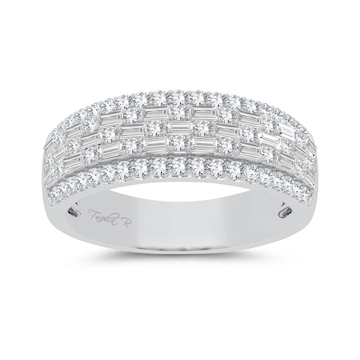 Luminous 14k White Gold 3ct Lab Diamond Trio Wedding Set