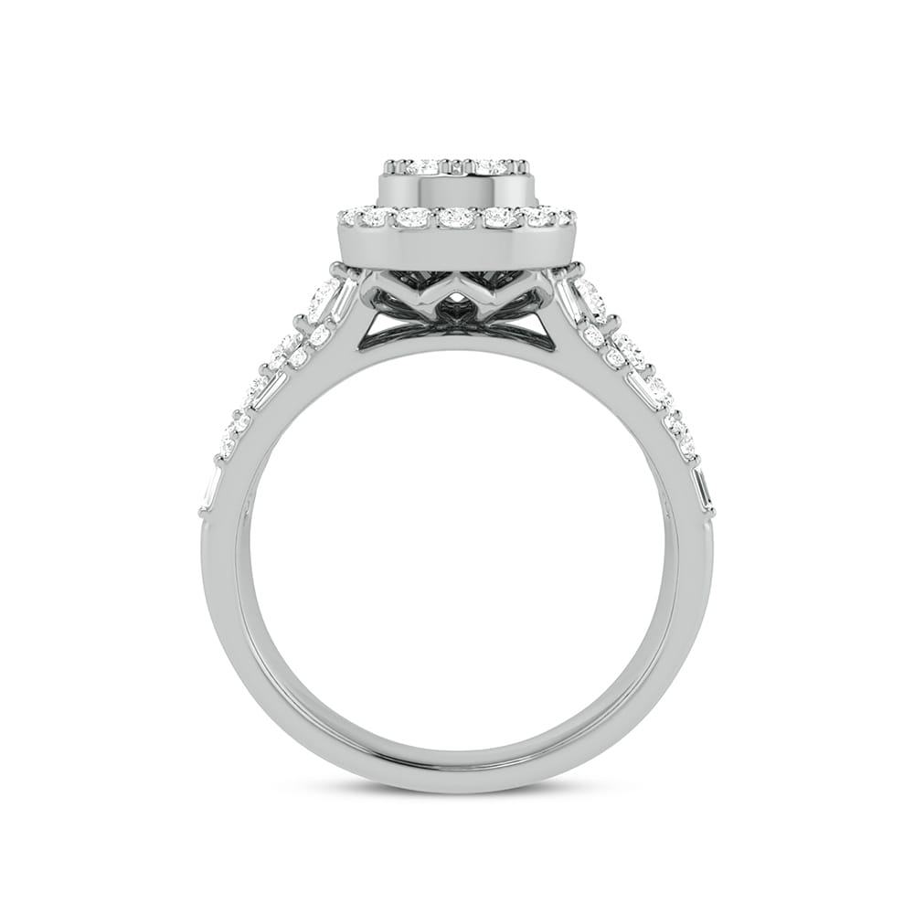 Luminous 14k White Gold 0.75ct Lab Diamond Engagement Ring