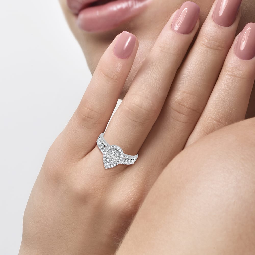 Luminous 14k White Gold 0.75ct Lab Diamond Engagement Ring
