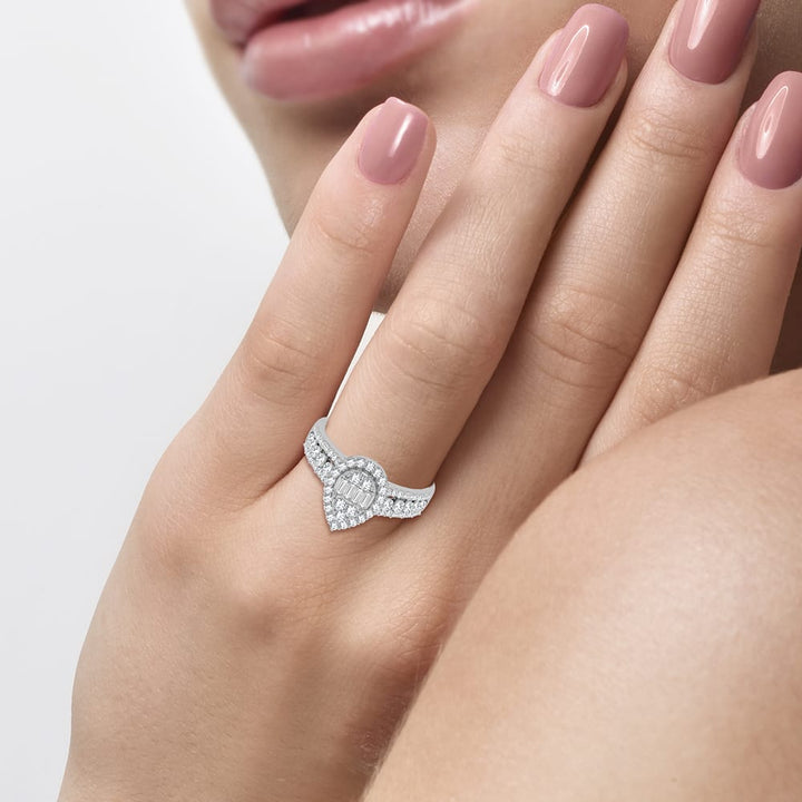 Luminous 14k White Gold 0.75ct Lab Diamond Engagement Ring