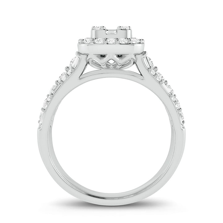 Luminous 14k White Gold 0.75ct Lab Diamond Engagement Ring