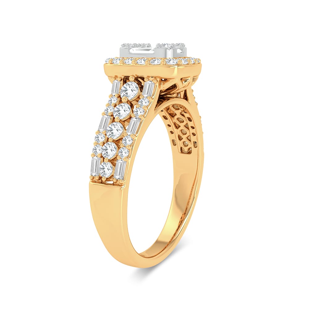 Timeless 14K Yellow Gold 0.75ct Lab Diamond Engagement Ring