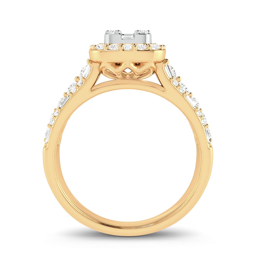 Timeless 14K Yellow Gold 0.75ct Lab Diamond Engagement Ring