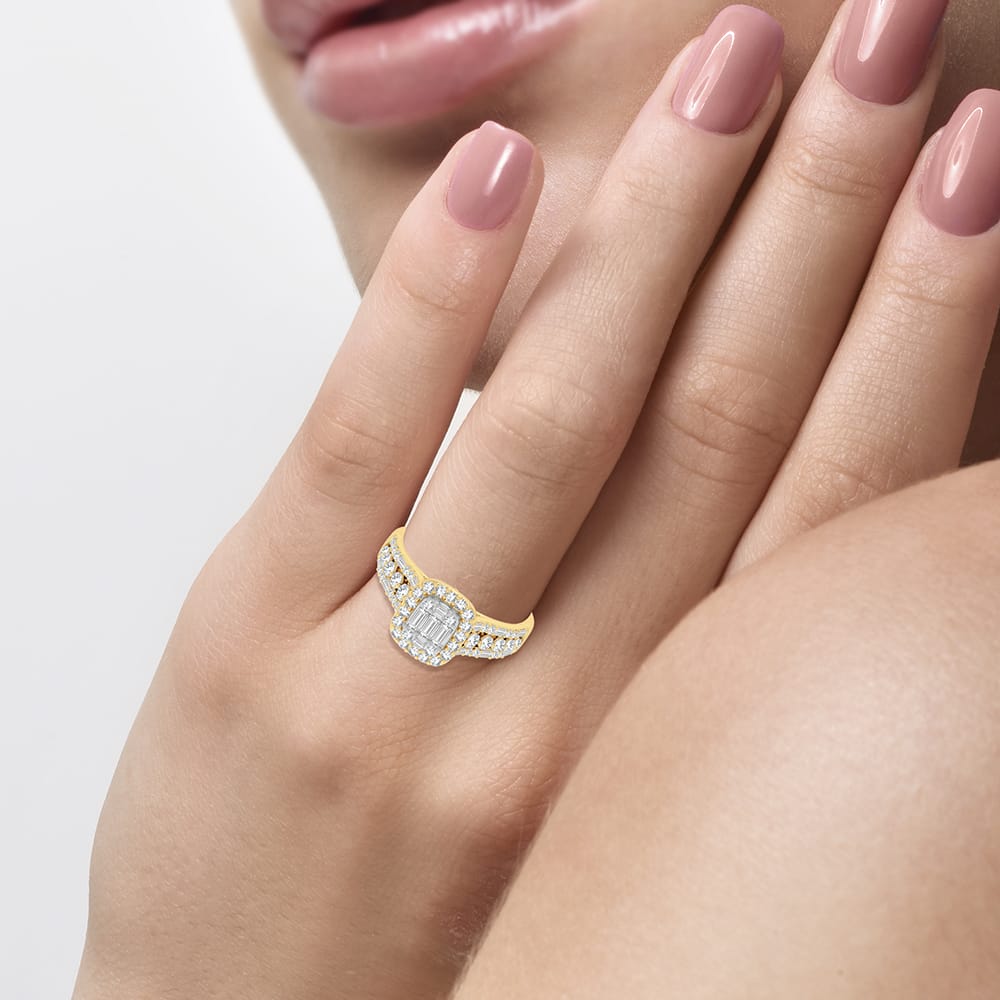 Timeless 14K Yellow Gold 0.75ct Lab Diamond Engagement Ring