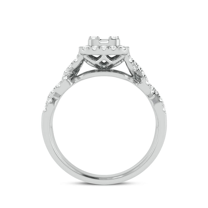 Valentines 14k White Gold 0.50ct Lab Diamond Fashion Ring