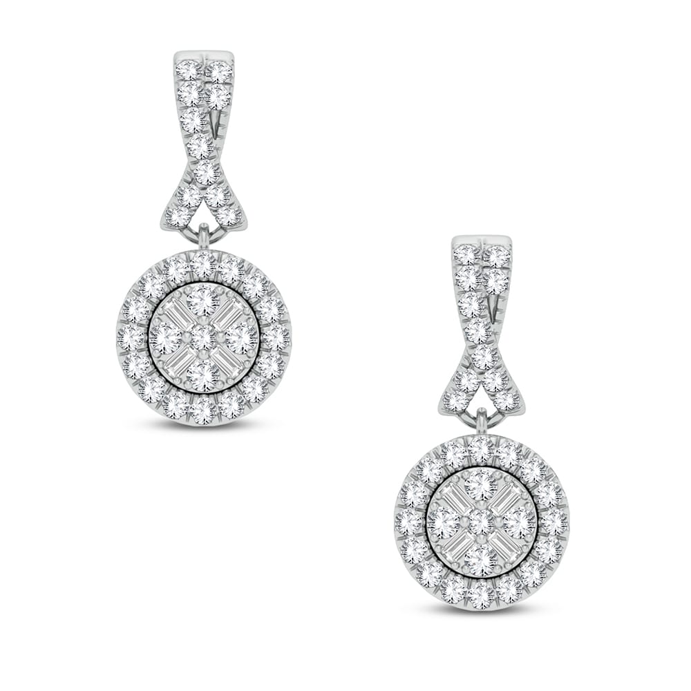 10k White Gold 0.33ct Lab Diamond Valentine Stud Earrings