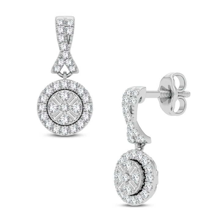 10k White Gold 0.33ct Lab Diamond Valentine Stud Earrings
