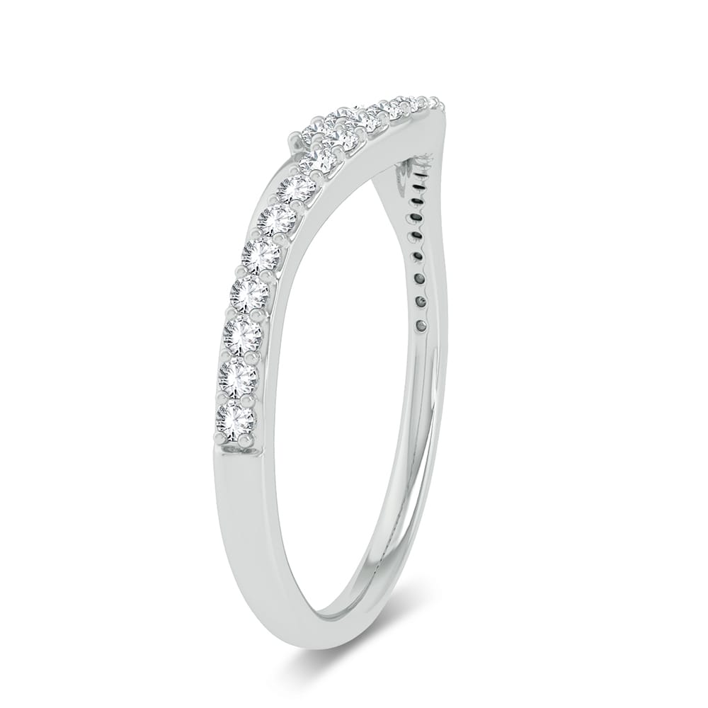 Chic 10k White Gold 0.25ct Lab Diamond Ring Enhancer