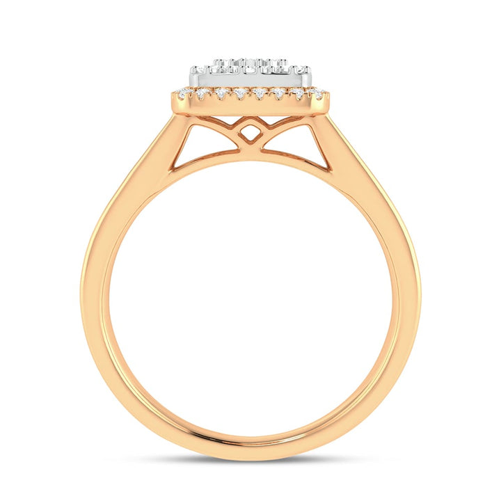 Romantic 14k Yellow Gold Lab Diamond Fashion Ring for Her
