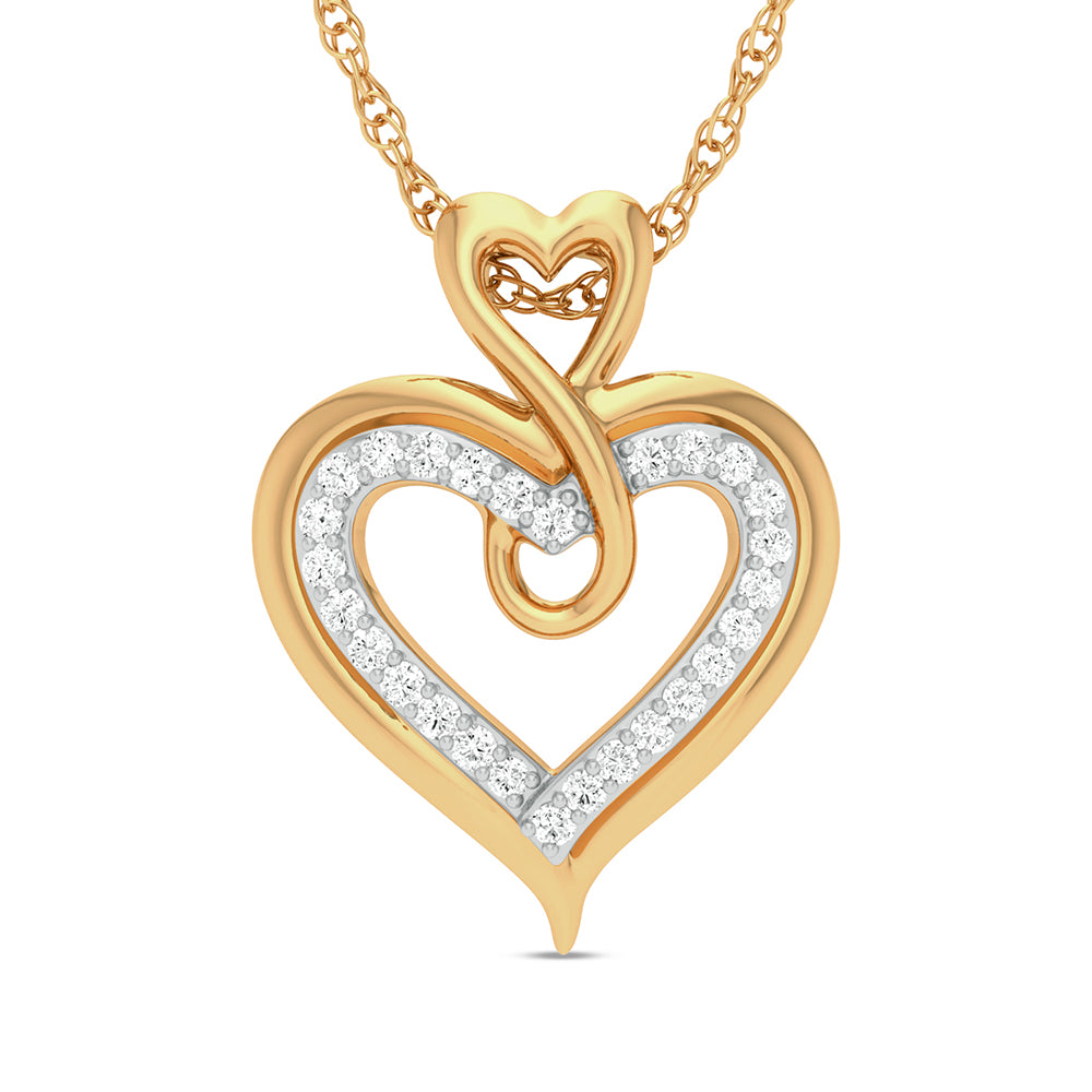 10k Yellow Gold Lab Diamond Pendant: Chic Everyday Sparkle