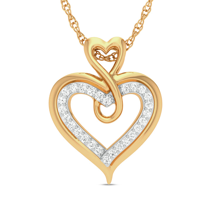 10k Yellow Gold Lab Diamond Pendant: Chic Everyday Sparkle