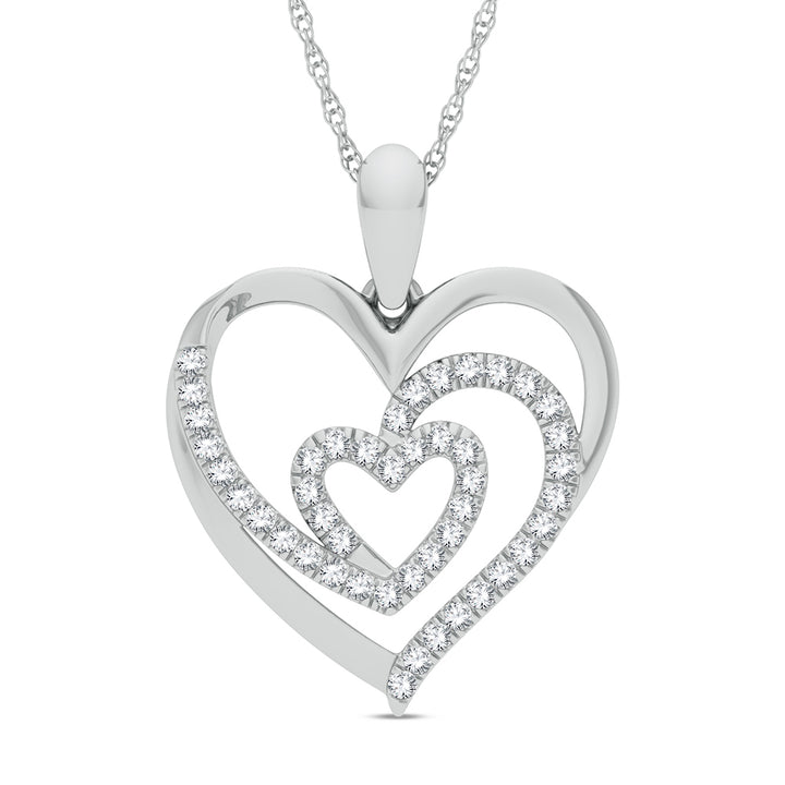 Chic 14k White Gold Lab Diamond Pendant for Women