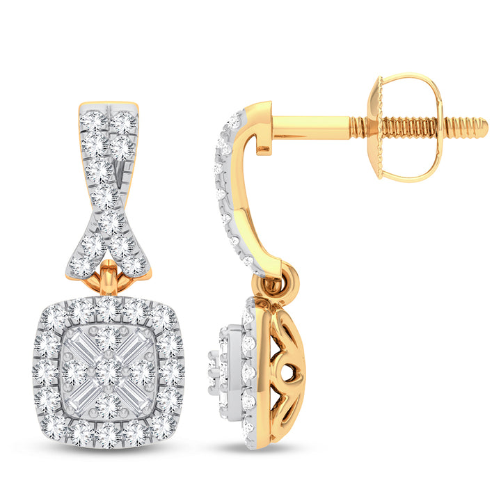 10K 0.33CT DIAMOND EARRING