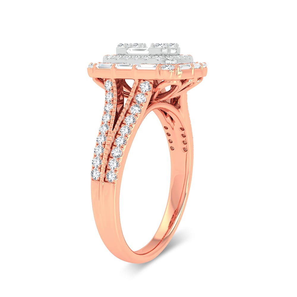 Timeless 14k Rose Gold 0.75ct Lab Diamond Engagement Ring