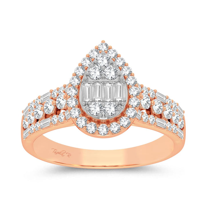 Romantic 14k Rose Gold 0.75ct Lab Diamond Engagement Ring