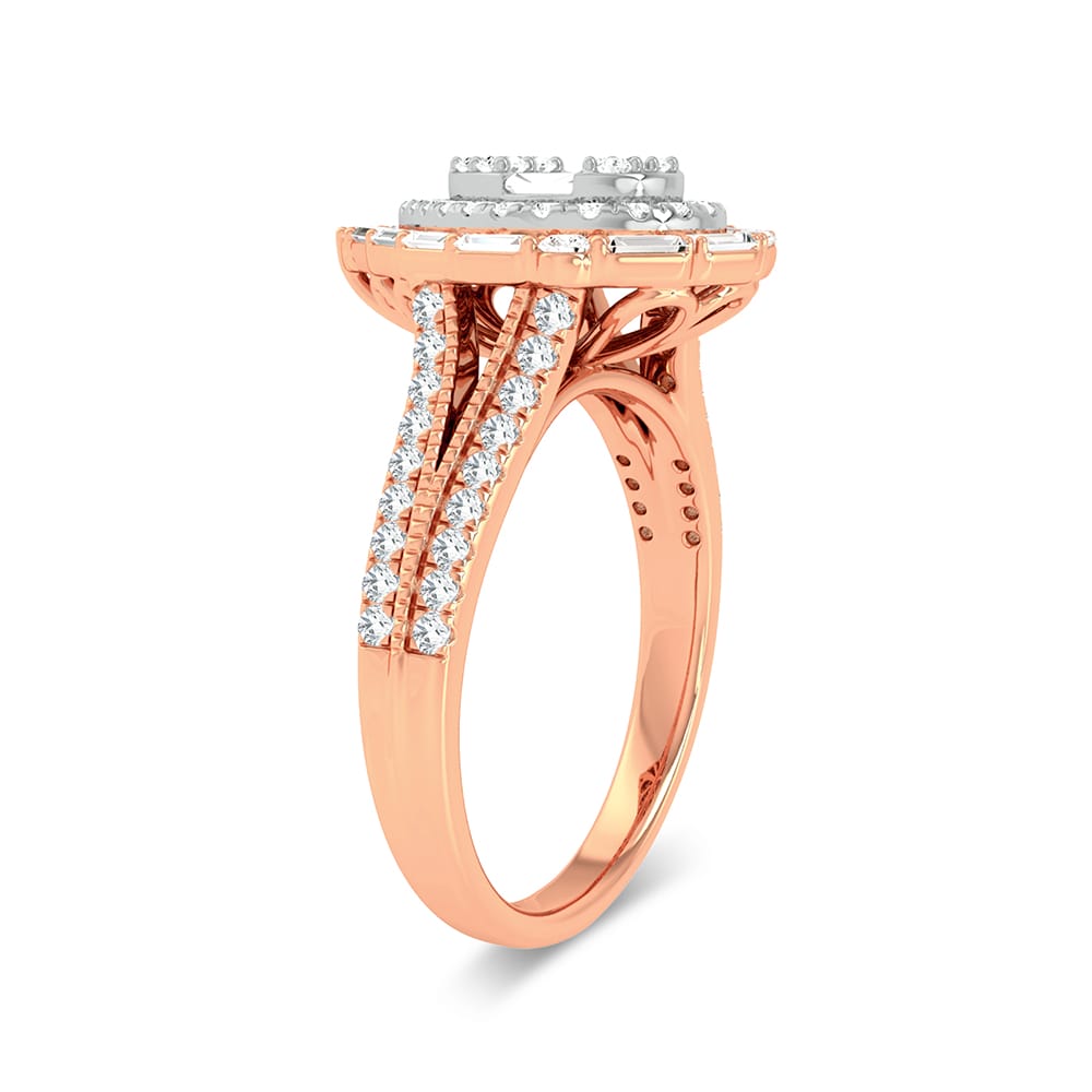 Timeless 14k Rose Gold 0.75ct Lab Diamond Engagement Ring
