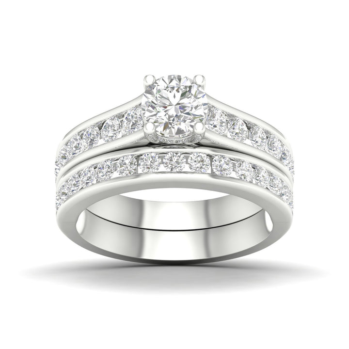 14k White Gold 2CT Lab Grown Diamond Bridal Brilliance Set