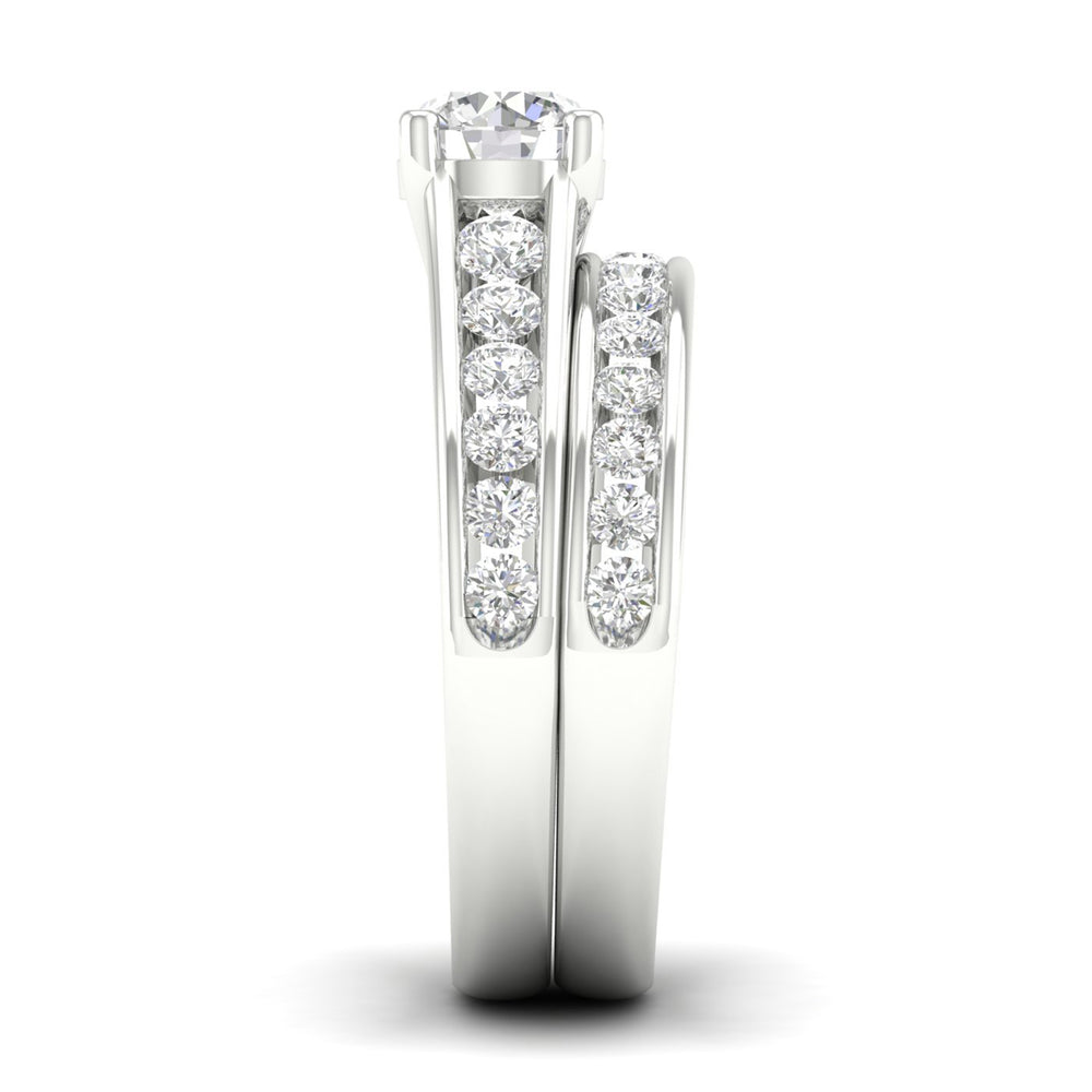 14k White Gold 2CT Lab Grown Diamond Bridal Brilliance Set