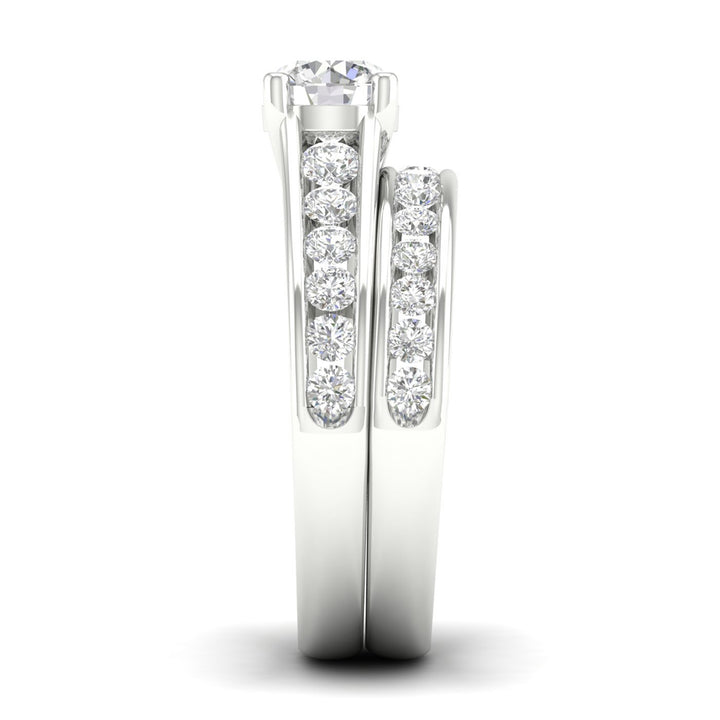 14k White Gold 2CT Lab Grown Diamond Bridal Brilliance Set