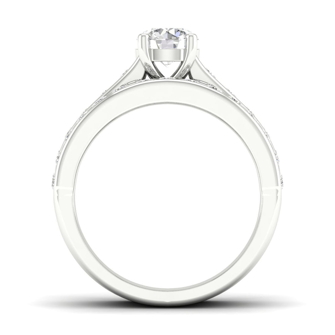 14k White Gold 2CT Lab Grown Diamond Bridal Brilliance Set