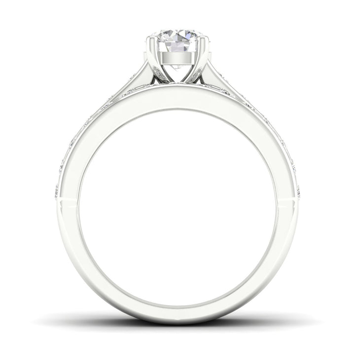 14k White Gold 2CT Lab Grown Diamond Bridal Brilliance Set