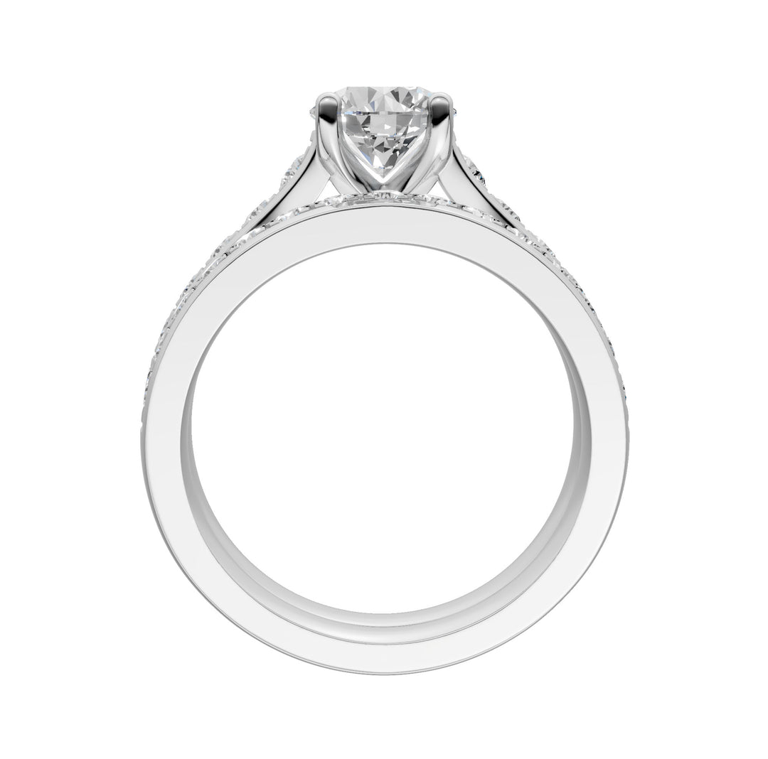 14k White Gold 1.75CT Lab Grown Diamond Bridal Ring Set