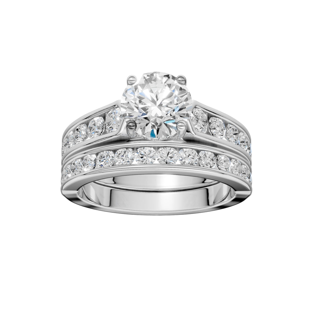 14k White Gold 2CT Lab Grown Diamond Bridal Brilliance Set