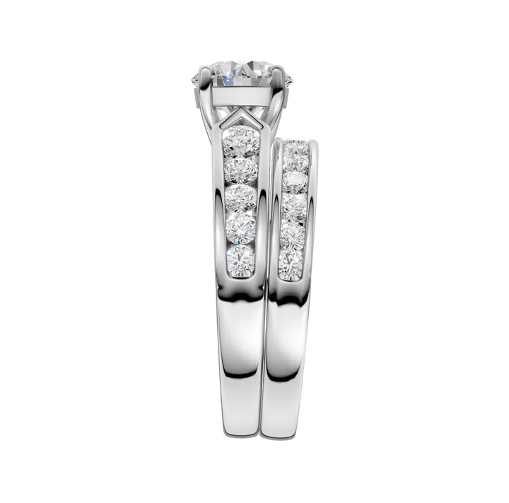 14k White Gold 2CT Lab Grown Diamond Bridal Brilliance Set