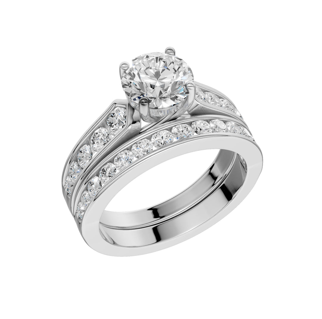 14k White Gold 2CT Lab Grown Diamond Bridal Brilliance Set