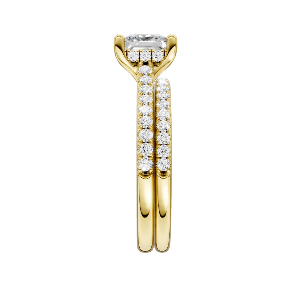 14K Yellow Gold 2.50CT Lab Diamond Bridal Ring Set