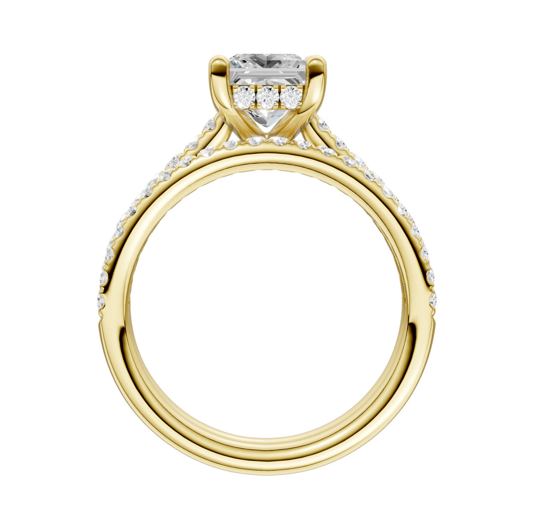 14K Yellow Gold 2.50CT Lab Diamond Bridal Ring Set