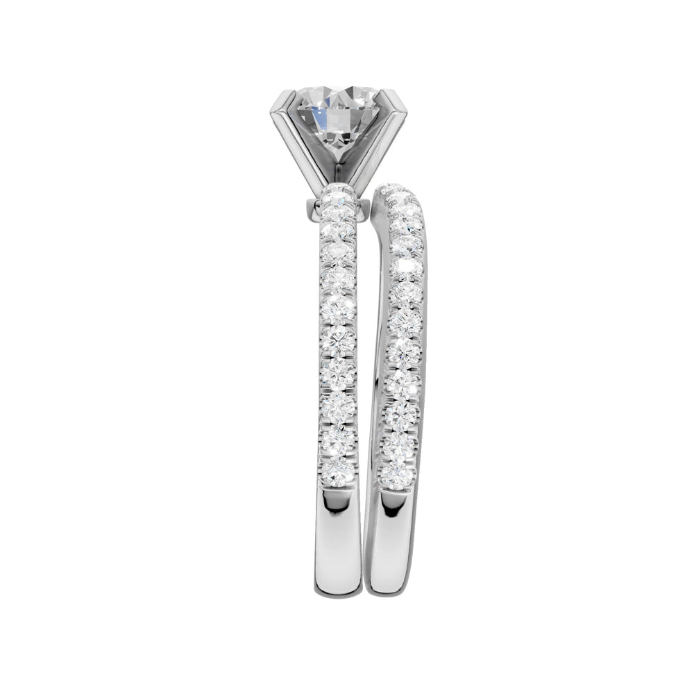 14k White Gold 2CT Lab Grown Diamond Bridal Brilliance Set