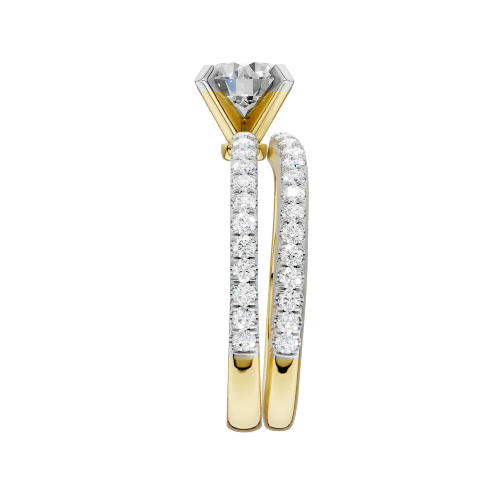 14K Yellow Gold 2CT Lab Grown Diamond Bridal Brilliance Set