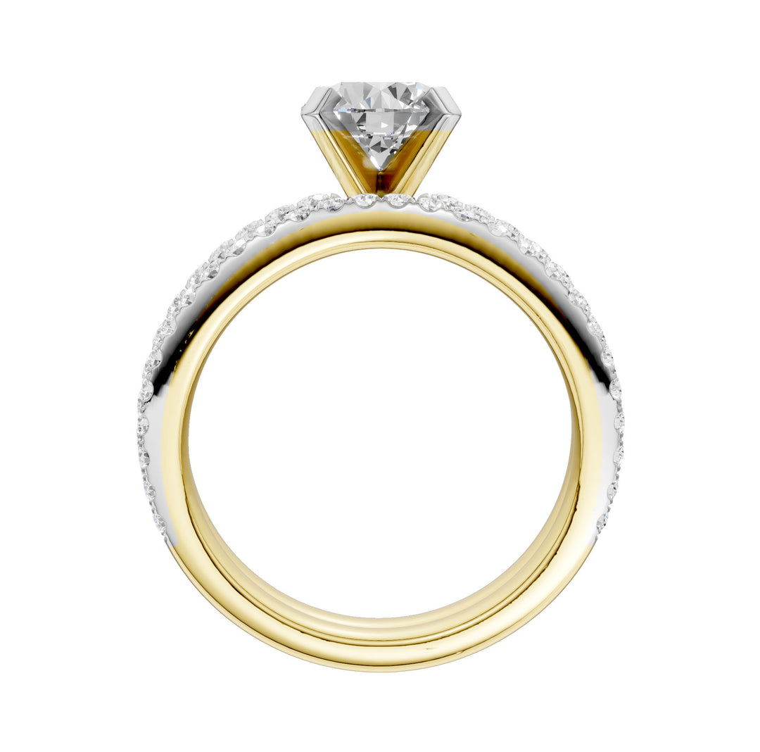 14K Yellow Gold 2CT Lab Grown Diamond Bridal Brilliance Set