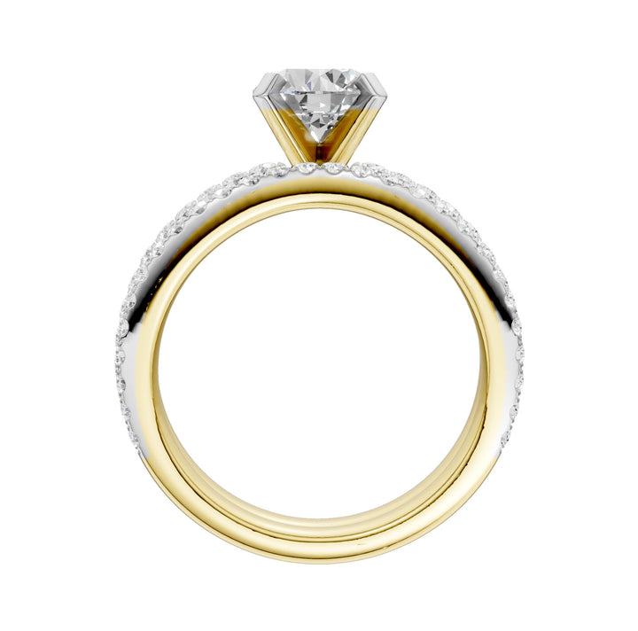 14K Yellow Gold 2CT Lab Grown Diamond Bridal Brilliance Set