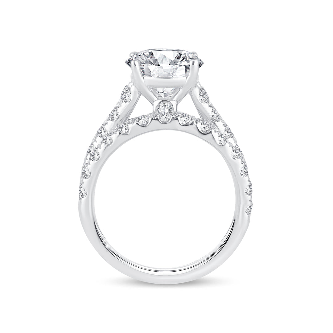 14k White Gold 5CT Lab Diamond Bridal Set Brilliance